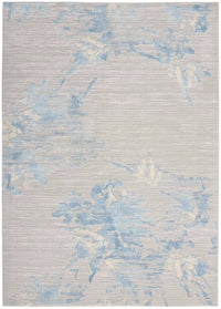 Eloise Abstract Floral Grey & Blue Area Rug