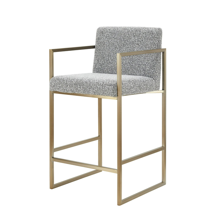 Blair Modern Grey & Gold Counter Stool