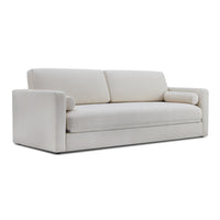 Reese 91" Cream Upcycled Performance Linen Sofa Bed