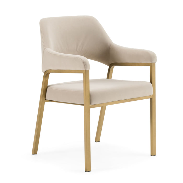 Alice Modern Beige & Gold Dining Chair