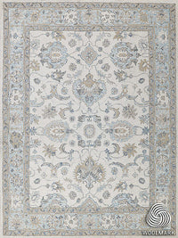 Carra Ivory/Blue Luxury Area Rug