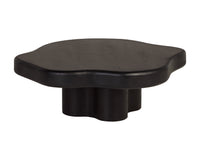 Bellona 43" Black Solid Acacia Wood Coffee Table