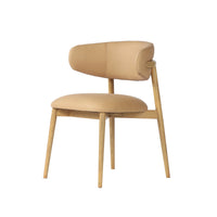 Rowan Tan Leather Dining Chair