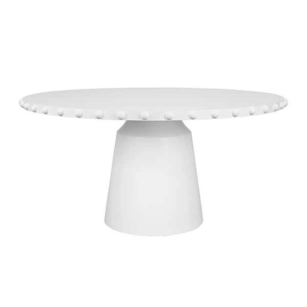 Reef 61" Matte White Lacquer Round Dining Table