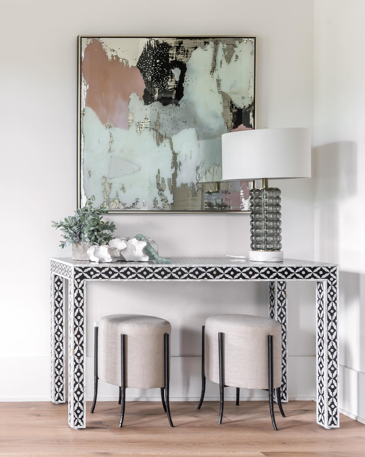 Pandora Natural Linen Ottoman