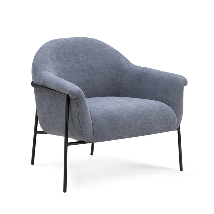 Lauren Blue Performance Chenille Accent Chair