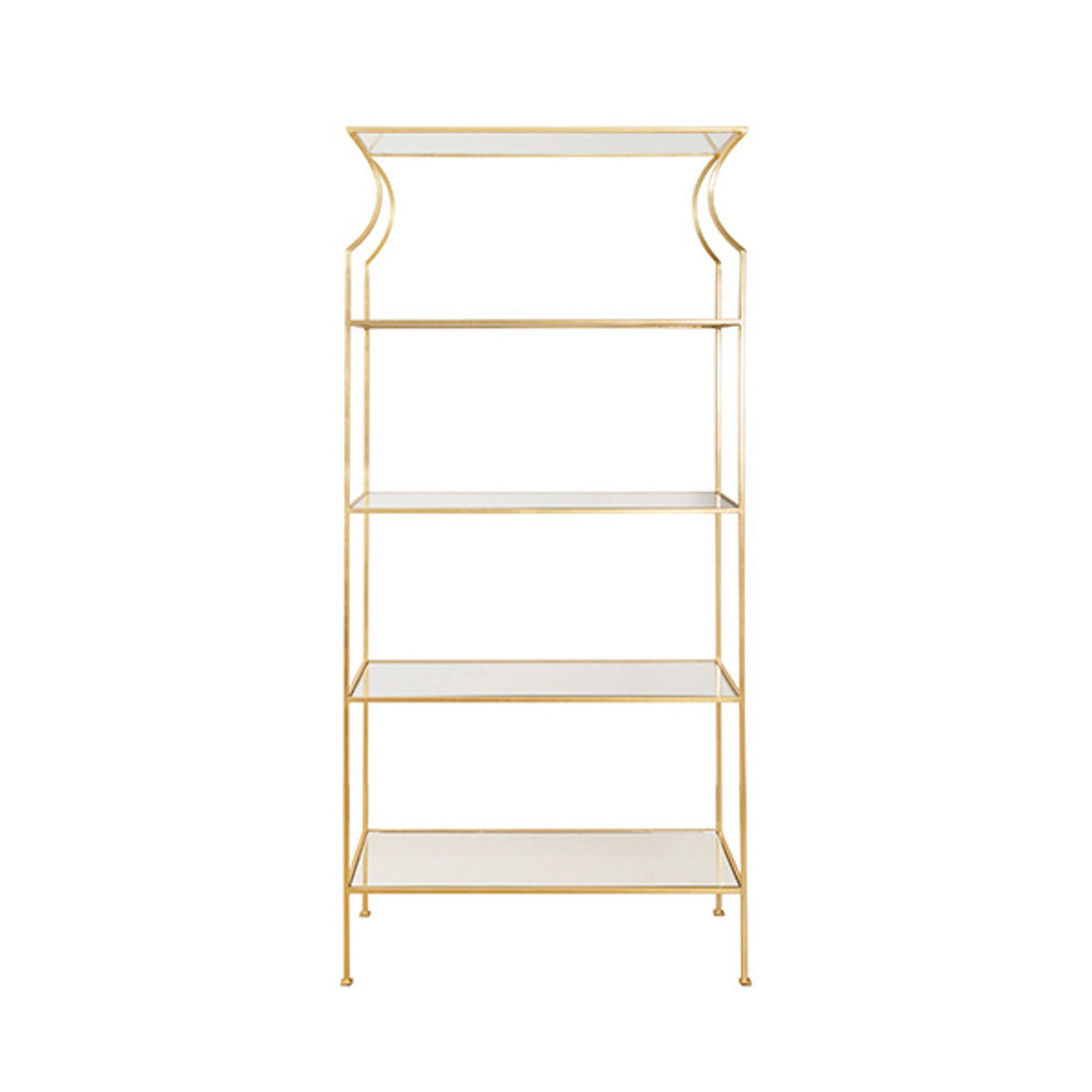 Mona Flared Gold Leaf Etagere