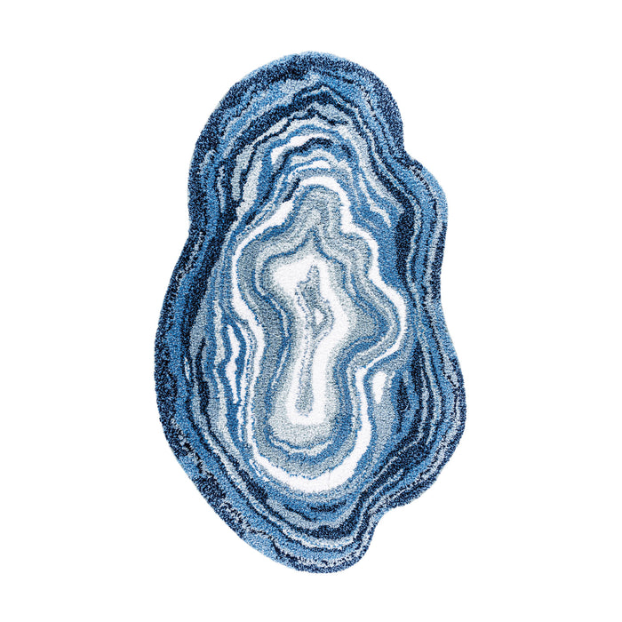 Blue Agate 100% Egyptian Cotton Luxury Bath Rug