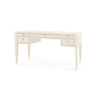 Lanna Blanched Oak and Nickel Desk