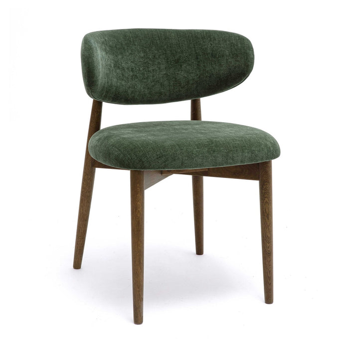 Eloise Forest Green Performance Textured Velvet Dining Chair