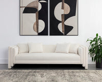 Kira 96" Ivory Performance Fabric Sofa