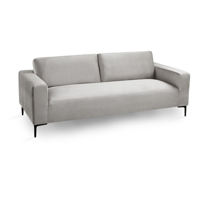 Leya Grey Velvet Sofa