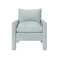 Pippa Modern Atlantic Blue Custom Upholstered Accent Chair