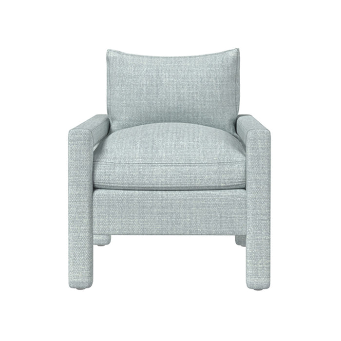 Pippa Modern Atlantic Blue Custom Upholstered Accent Chair