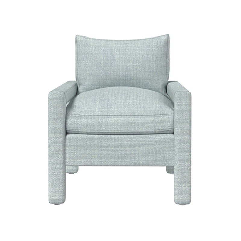 Pippa Modern Atlantic Blue Custom Upholstered Accent Chair