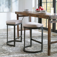 Crystal Counter Stool With Black Frame