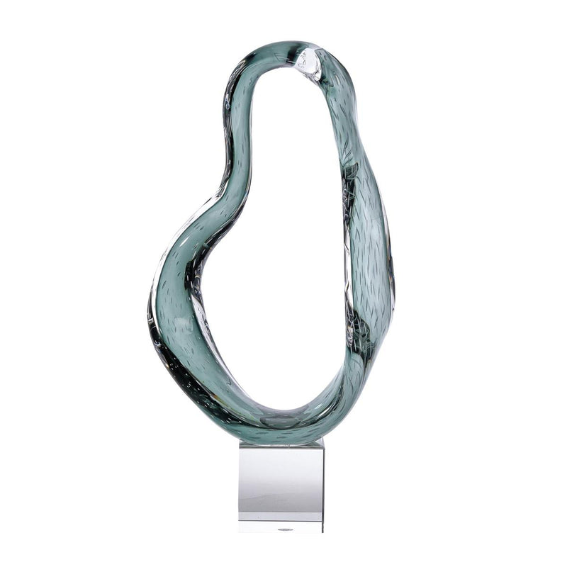 Waves Abstract Hand-blown Sculpture (2 Sizes Available)