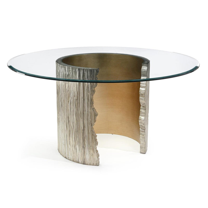 Chelsea 60" Valyrian Gold & Burnished Silver Dining Table