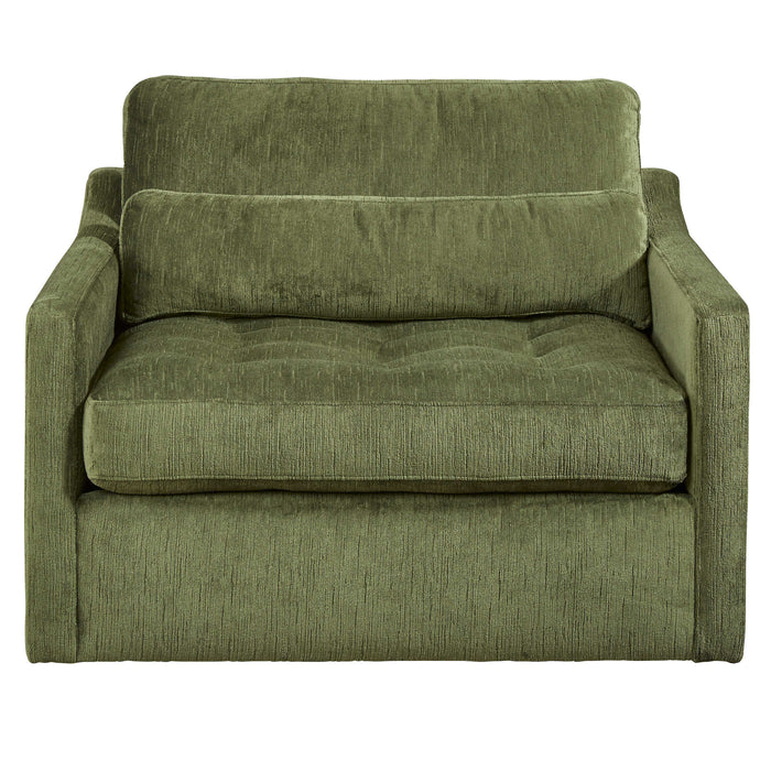 Luxxe Olive Green Swivel Chair