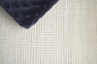 Cleo Modern Ivory Box Patterned Area Rug - Elegance Collection