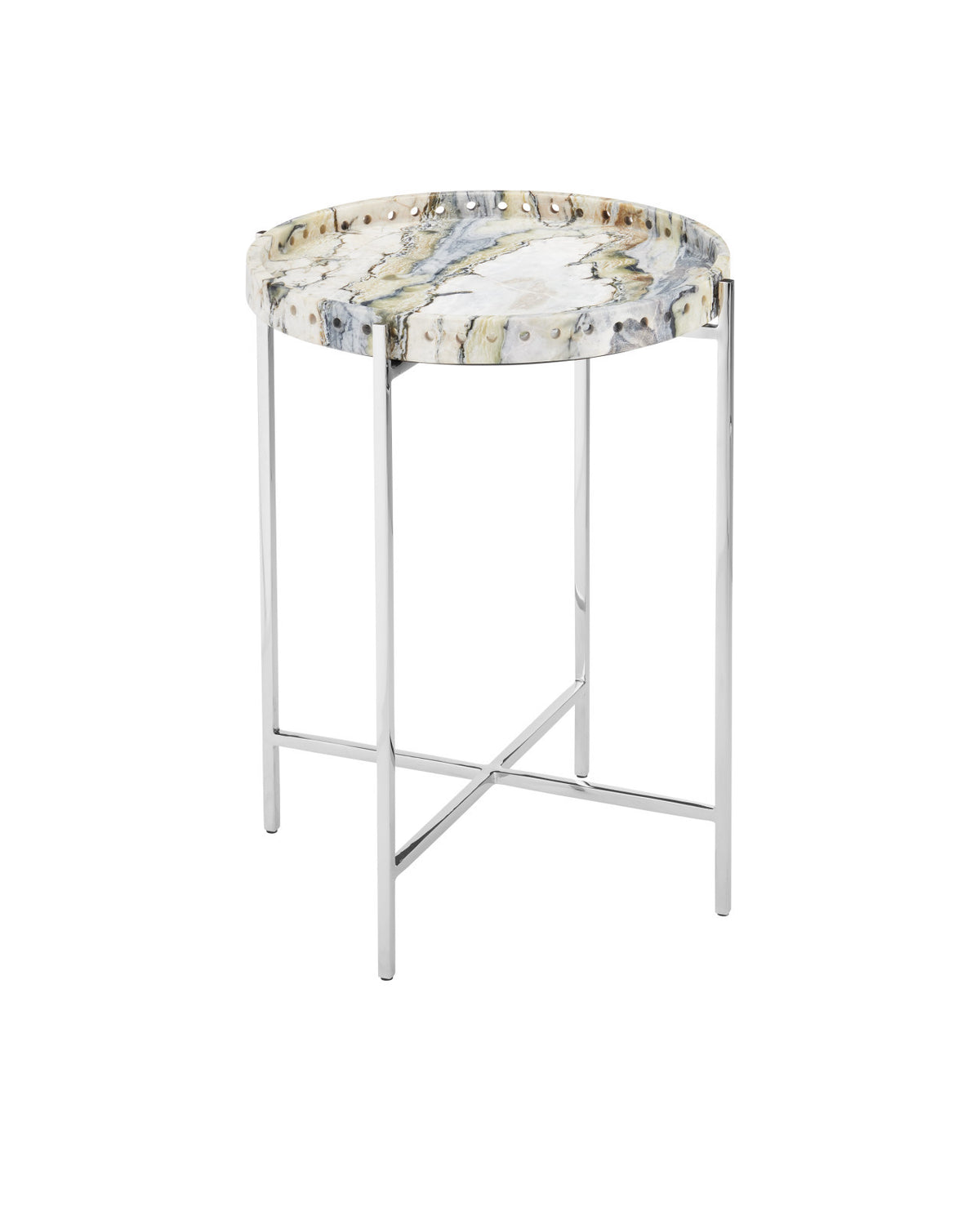 Livia Jade Marble Accent Table