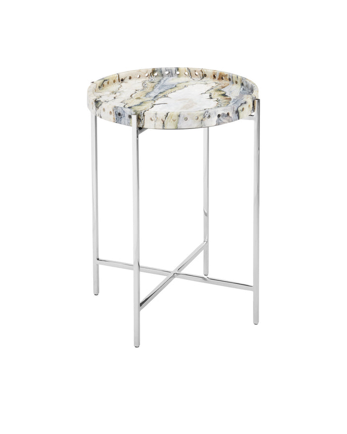 Livia Jade Marble Accent Table