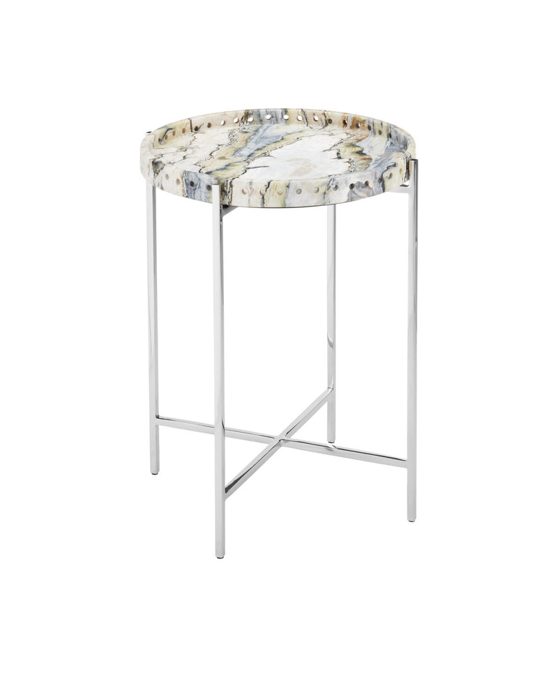 Livia Jade Marble Accent Table