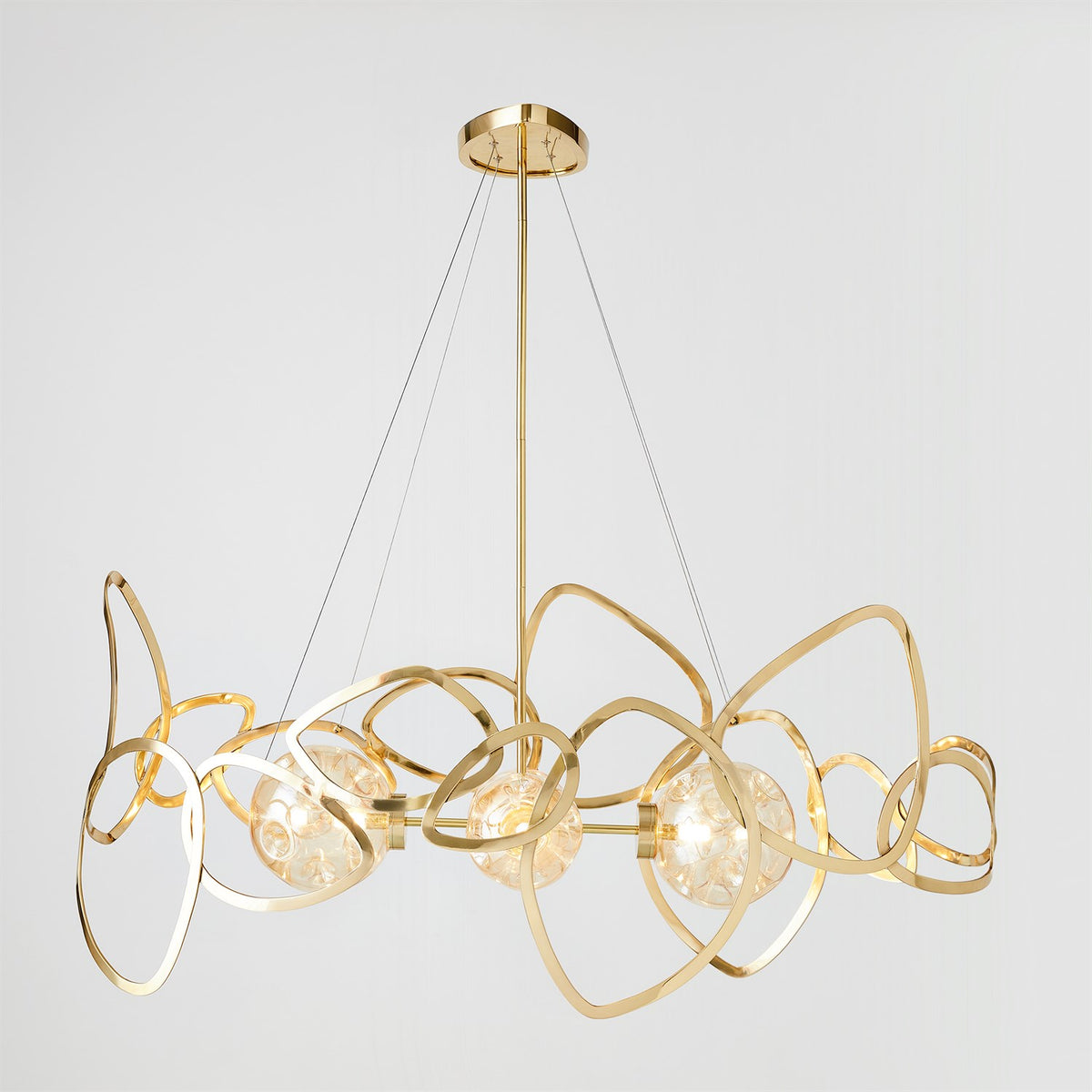 Aura Shiny Brass Chandelier