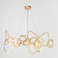 Aura Shiny Brass Chandelier