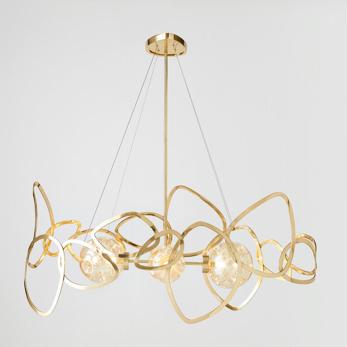 Aura Shiny Brass Chandelier