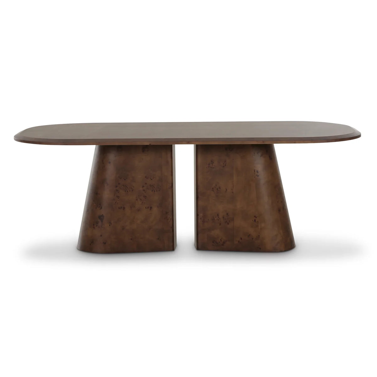 Gladyss 87" Burl Oval Dining Table