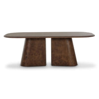 Gladyss 87" Burl Oval Dining Table
