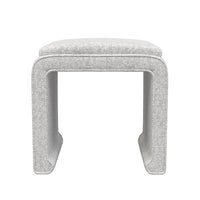 Malia Classic/Modern Two Tone Natural Custom Upholstered Ottoman