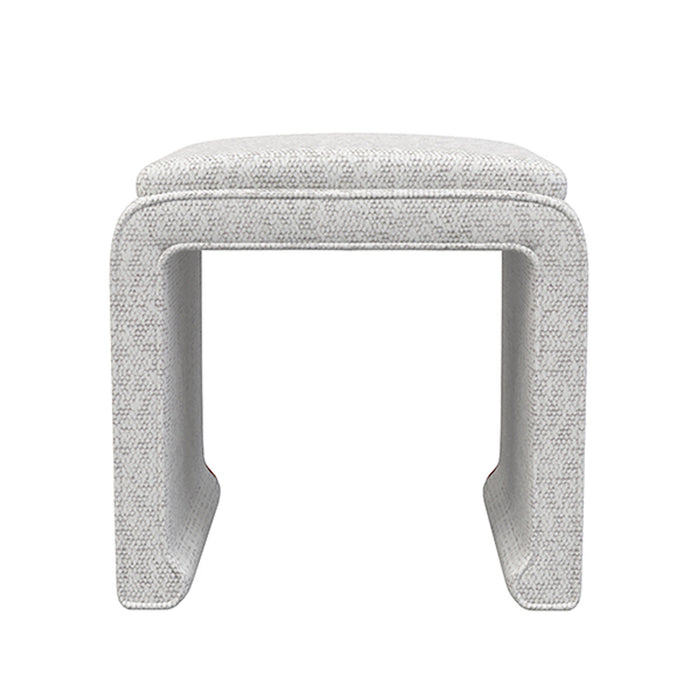 Malia Classic/Modern Two Tone Natural Custom Upholstered Ottoman