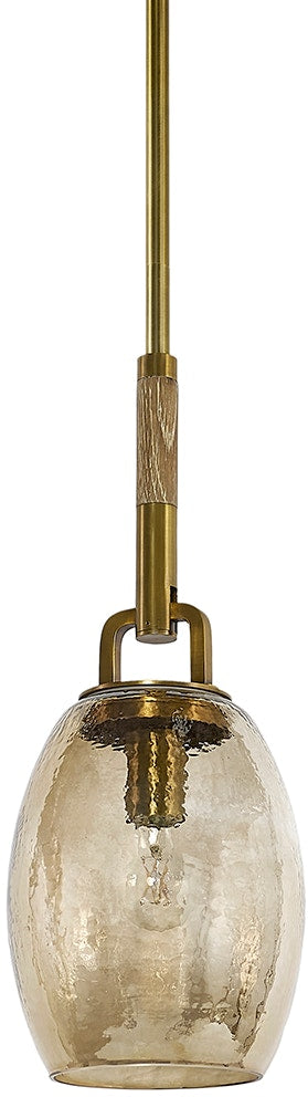 Octavia Amber & Gold Pendant