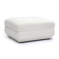 Arabella Cream Chenille Modular Ottoman