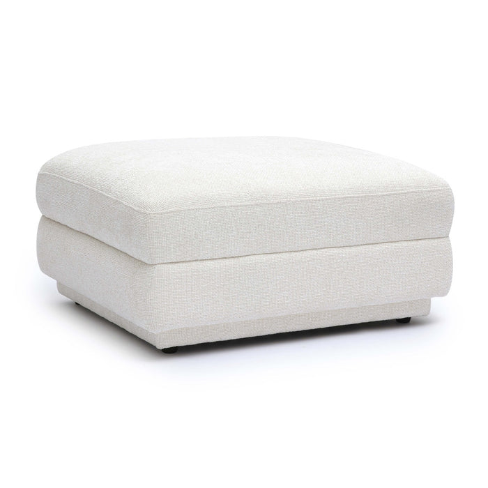 Arabella Cream Chenille Modular Ottoman