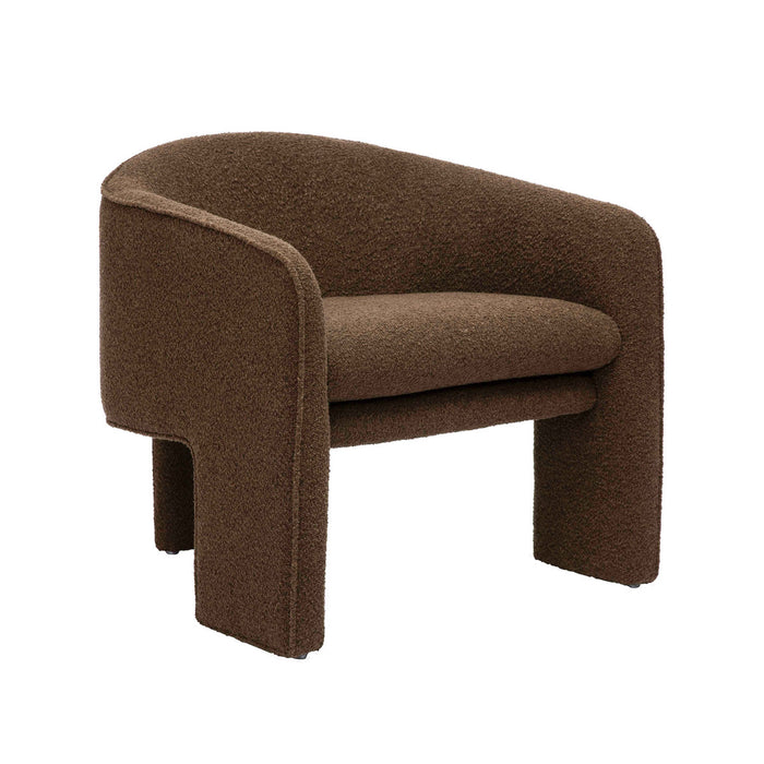 Gattara Chocolate Brown Boucle Accent Chair