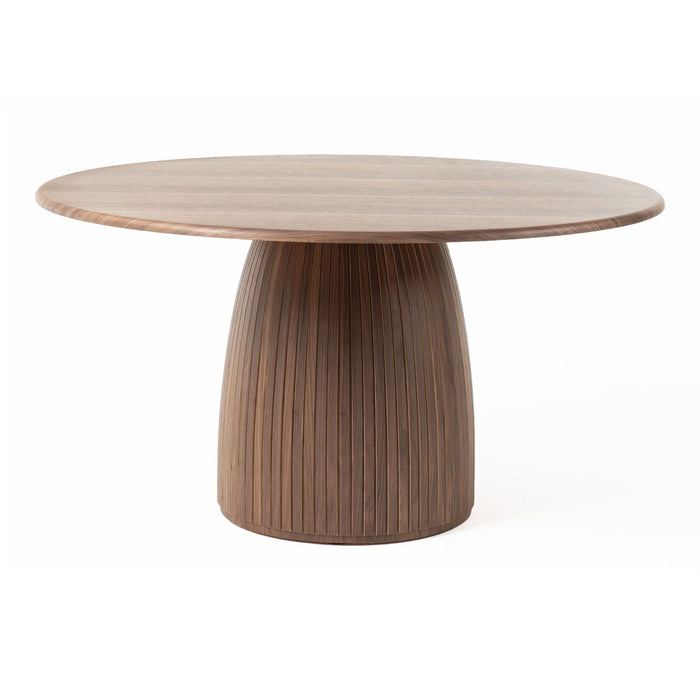 Sammy 55" Modern Round Walnut Dining Table