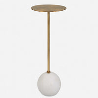 Marla White & Gold Martini Table