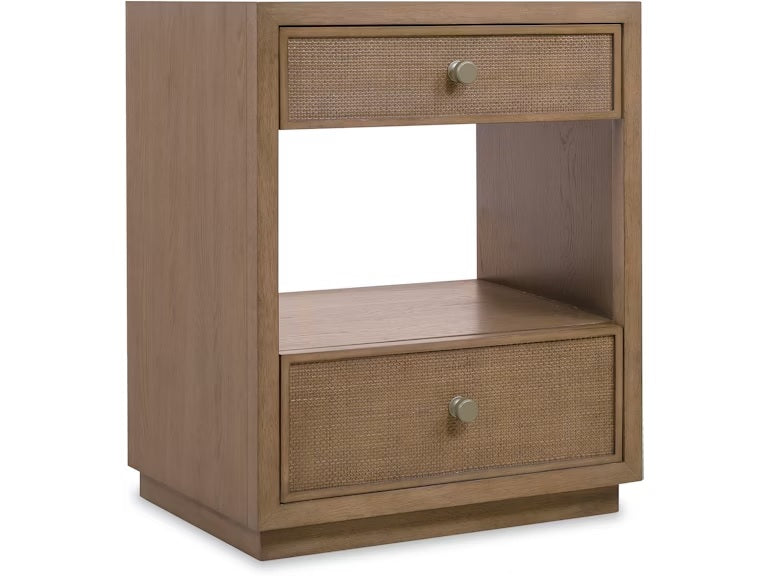 Magnus Neutral Two-Drawer Nightstand