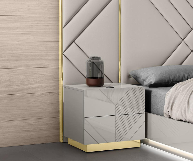 Erikka Grey Night Stand