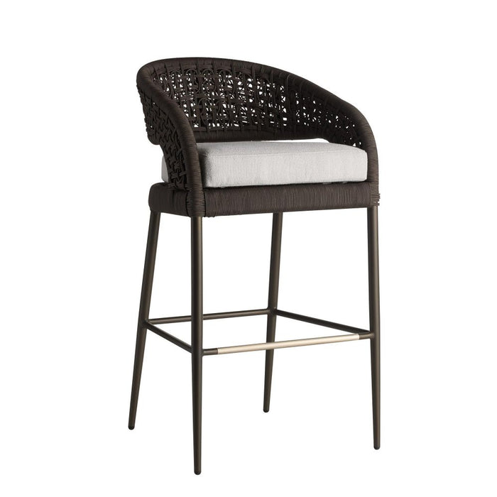 Juri Outdoor Charcoal Brown Bar Stool