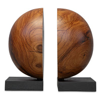 Sleek Teak Bookends