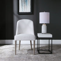 Alexa Off White Fabric Chair (Set of 2)