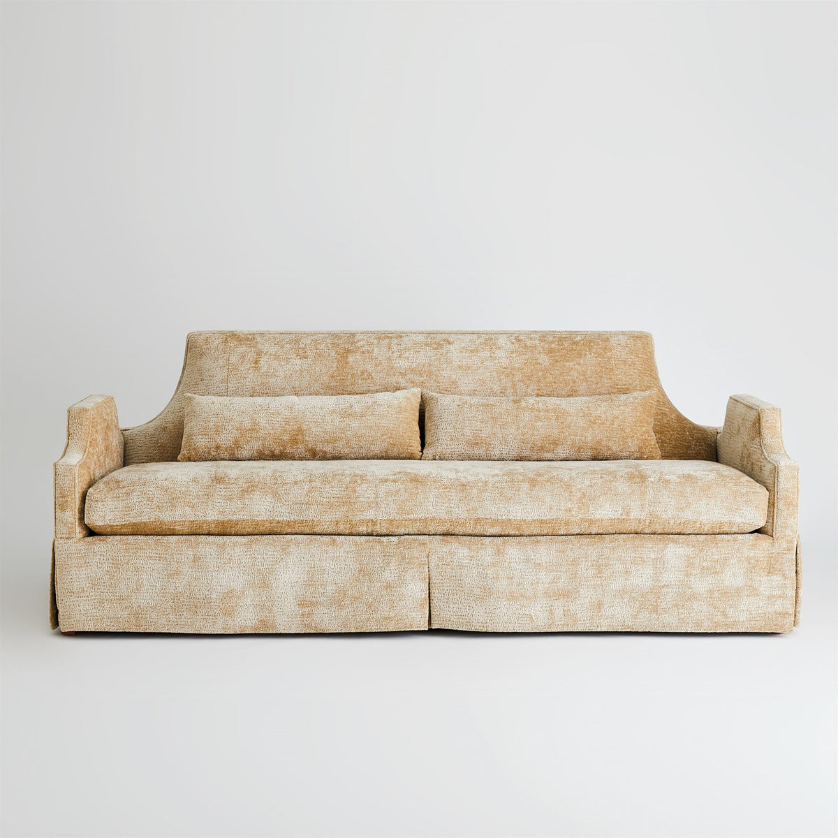 Regal 90" Hazelnut Skirted Sofa