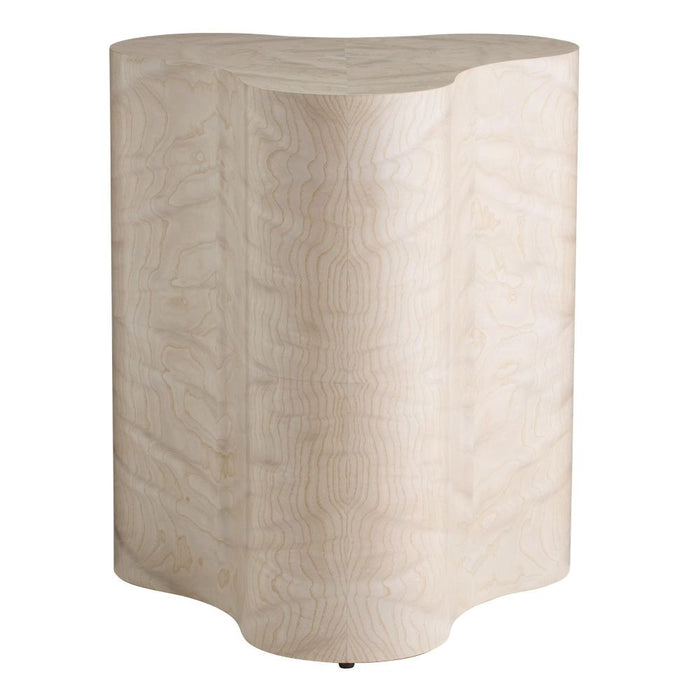 Jojo Light Beige Burl Oak End Table