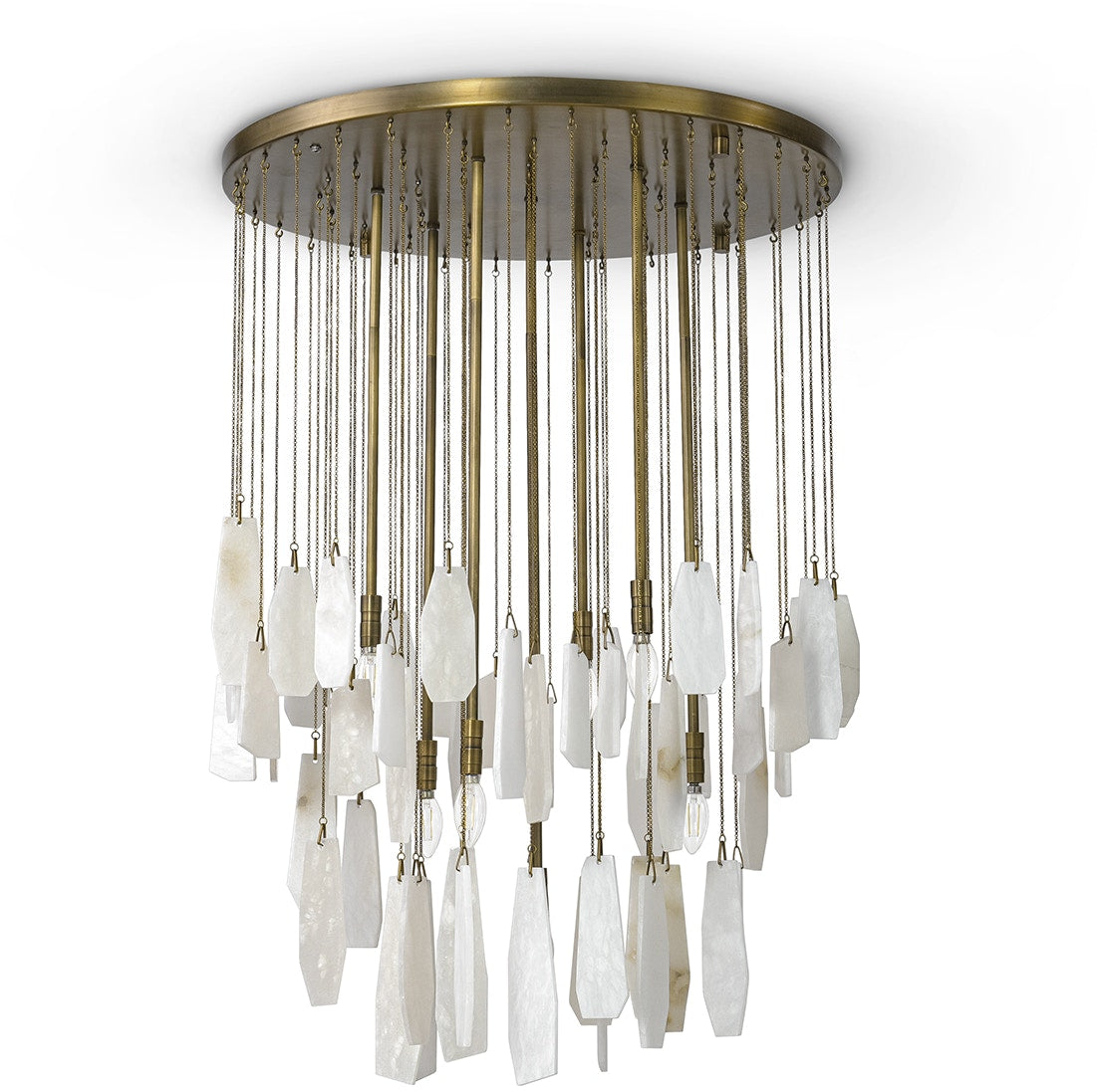 Cordelia Alabaster Stone & Gold Chandelier