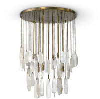 Cordelia Alabaster Stone & Gold Chandelier