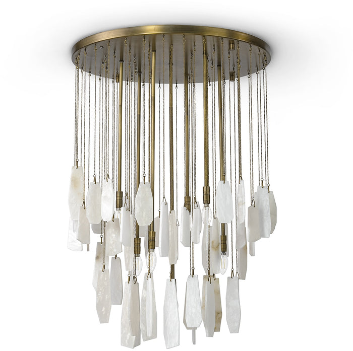 Cordelia Alabaster Stone & Gold Chandelier